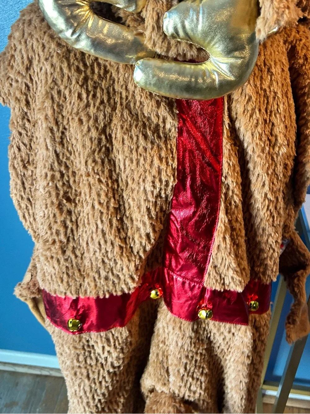 ⭐️ 5 for $25⭐️ I ❤️ U dog Reindeer Costume with Gold Antlers